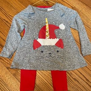 Cat and jack Christmas sweater and leggings